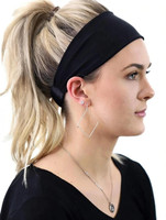 PAROPKAR Athletic Sweat Bands for Gym Yoga Basketball Tennis Head Band(Black)