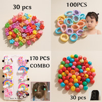 DeeKay Multi-Style Hair Accessories Combo for Baby Girls | Girls & Women – Clips, bands Hair Accessory Set(Multicolor)