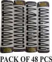 mamatha Tik Tok Strong Metal Black & Dark Shade hair Pin Clips (Pack Of 48) Hair Clip(Black)