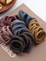 house of common 30 PC Ponytail Stretchable Dark Colors Hair Bands For Women Rubber Band(Multicolor)