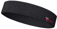 GOLDFINCH Non Slip Moisture Wicking Work Out Cotton Head Band/Fitness Band For Men's & Women's Sweatband for Workout/ Sports Fitness/Exercise/Training/Running/Yoga- Pack of 1 Head Band(Black)