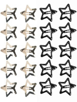 Rinpoche star clip 5pc black & 5pc silver Tic Tac Clip(Silver, Black)