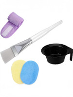 avnish Combo Pack (Dye Bowl + Face Pack Brush + Face Cleaning Sponge) Head Band(Multicolor)