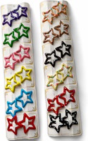 Clitoria 24 Pcs Star Tic Tac Hair Clips for Kids, Multicolour Clips for Girls Hair Clip(Multicolor)