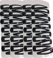 maanya enterprises (Set Of 48 Pcs) Premium Quality Multipurpose (6CM Size) Daily Use Long Lightweight Metal Triangular Tik Tak/Tic Tac Hair Pins/Clips Hair Accessories For Womens/Girls And Baby Girls Tic Tac Clip(Black)