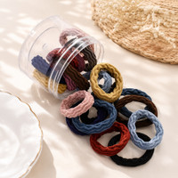 Myra Collection High Elastic Thickening in Ponytail Holders with 20 Pcs Multiple Colors Rubber Band(Black, Red, Pink, Blue)