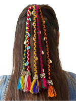 Radhvini Collections Rubber Band Hair Accessory for Style and Rainbow Braids Extensions Hair Color Hair Accessory Set(Multicolor)