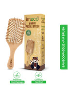 IMECO Bamboo Hair Brush with bamboo bristles | Paddle Hair Brush