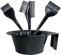 Saucefin Hair Dye Brush Comb Mixing Bowl Tint Bleech Kit Hairdresser Salon DIY 4Pcs