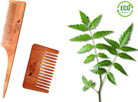 pure nature 2 Different comb 1Set Neem Wood 100% Natural (Pack Of 2)