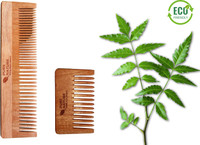 pure nature Handmade Neem Wooden comb 100% Natural comb Neem Wood (Pack Of 2)
