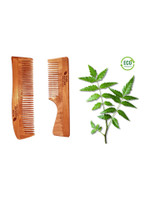 pure nature 2 Different comb 1Set Neem Wood 100% Natural (Pack Of 2)
