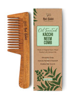 Nat Habit Wooden Comb for Women & Men | Wide Tooth Neem Comb for Hair & Scalp Care