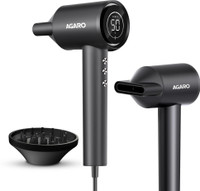 AGARO HD3240 Hair Dryer, Brushless Motor, 3 Speed & 4 temperature settings, Hair Dryer(1600 W, Black)