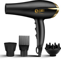 BEARDO Tornado | AC Motor, Concentrator, Diffuser | Hair Dryer(2000 W, Black)