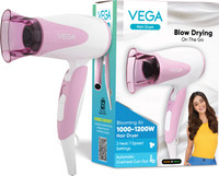VEGA VHDH-05 Hair Dryer(1000 W, White, Pink)