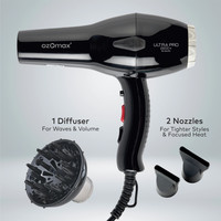Ozomax BL-336-UPD Hair Dryer(2200 W, Black)
