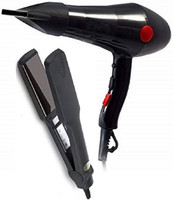 CK INDIA Hair Dryer 2000 Watts and Hair Straightener 329 Combo Hair Dryer(2000 W, Black)