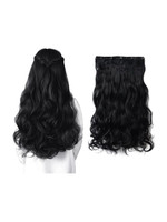 D-DIVINE Black Clip in Wavy Hair Extension