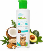 KIDBASICS Baby Hair Oil for Soft Hair | Coconut & Almond Oil | Gentle Scalp Care Hair Oil(100 ml)