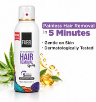 FURR By Pee Safe Hair Removal Spray Unisex, Aloe Vera & Paraben Free | Painless Body Hair Removal Spray(200 ml)