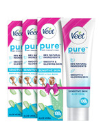 Veet Wax for Body Bikini, Women Hair Removal, with aloe vera, for sensitive skin care Cream(300 g, Set of 3)