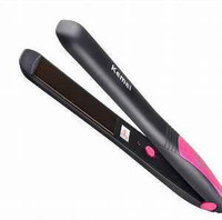 Kemei KM-328 Hair Straightener KM-328 Hair Straightener(Black, Pink)