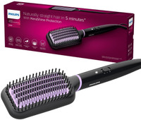 PHILIPS Philips BHH880/10 Heated Hair Straightening Brush with ThermoProtect, 50W Bhh880/10 Hair Straightener Brush(Black)