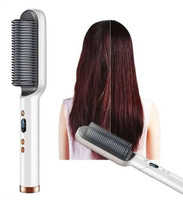 Tadatmay Hair Straightening Brush Fast Heating Ionic Care Comb with 5 Heat Settings Beautiful, Confident Hair Comb for Men & Women Hair Straightener(Black)