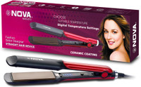 NOVA Temperature Control Professional NHS 870 Hair Straightener(Black/Red)