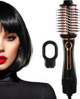 MakeMeeBold 3 in 1 Hot Air Brush for Women Hair Styler Brush 3-in-1 | Blow Dryer, Volumizer & Straightener Tool Hair Straightener Brush(Multicolor)