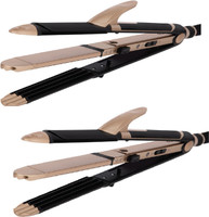 VEGA Set of Two - 3 in 1 Hair Styler - Hair Straightener, Curler & Crimper VHSCC-01 Hair Straightener(Black)