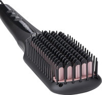 VEGA Black Shine Hair Straightening Brush for Women VHSB-04 Hair Straightener Brush(Black)