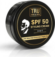 TRU HAIR & SKIN SPF 50 Hair Wax for Men | Non-Sticky Styling Cream | Strong 8 Hour Hold Hair Wax(48 g)