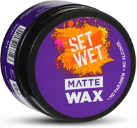 SET WET Hair Wax For Men - Matte Wax for Matte Look & Strong Hold, Restylable Anytime Hair Wax(60 g)