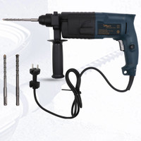 Hillgrove 100% Copper Winding HGCM488M2 20mm Hammer Impact Drill Machine Forward/Reverse Rotation with 3 Bits for Making Holes in Wood/Metal/Concrete Hammer Drill(20 mm Chuck Size, 750 W)