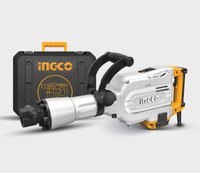 INGCO 1700W Demolition breaker With 2pcs chisels (Impact force:45J & Impact rate:1400bmp) Rotary Hammer Drill(24 mm Chuck Size, 1700 W)