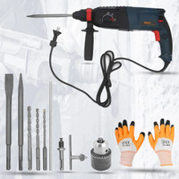 Walkers 100% Copper Winding WHD26DG3 Impact Drill Machine Forward/Reverse Rotaion with 5 Bits, 13mm Chuck, SDS for Making Holes in Metal/Wood/Concrete Hammer Drill(26 mm Chuck Size, 1200 W)