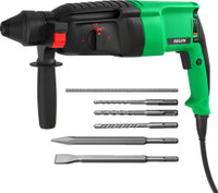 AEGON 850W 26mm Hammer Drill Machine | 3 Modes | SDS Plus | 5 Bits | Carry Case 263AHD Rotary Hammer Drill(26 mm Chuck Size, 850 W)