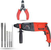 Walkers WKCB383M1 26mm Hammer Impact Drill Machine Forward/Reverse Rotation with 5Pcs SDS Plus Bits for Making Holes in Metal/Wood/Concrete Hammer Drill WKCB383M1 Hammer Drill(26 mm Chuck Size, 1200 W)