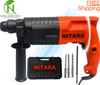 Nitara "High-Performance" FAST DRILLING 2-in-1 function and reverse/forward system 20MM Rotary Hammer Drill Machine 900RPM High Efficiency Home/Professional use Rotary Hammer Drill(20 mm Chuck Size, 800 W)