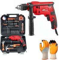RanPra 13MM POWER DRILL MACHINE WITH 33PCS TOOL KIT AND SAFETY BOX AND GLOVES RHC-355 7 KG DEMOLITION/BREAKER MACHINE HEAVY DUTY 2800WATT Hammer Drill(13 mm Chuck Size, 3800 W)