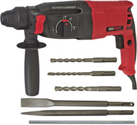 Inditrust Heavy duty 6 Month Warranty Heavy Duty 1250W 26mm Electric Hammer Machine with 5pc Hammer bit set Rotary Hammer Drill(26 mm Chuck Size, 1250 W)