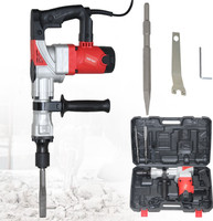 Digital Craft 2400W Demolition Hammer Drill Machine Heavy Duty Concrete Breaker with Copper Motor 2900 BPM 17mm SDS Plus Chuck 7kg Hammer & 1 Flat & 1 Pointed Chisel Hammer Drill(17 mm Chuck Size, 2400 W)