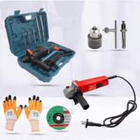 Hillgrove HGCM34M1 26mm Hammer Drill Machine Forward/Reverse Rotaion with Angle Grinder Drill Chunk(13mm),SDS Adapter,5Pcs SDS Plus Bits HGCM34M1 Rotary Hammer Drill(26 mm Chuck Size, 1200 W)