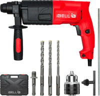 iBELL Rotary Hammer Drill RH20-23, Copper Armature, Impact Rate 3900/min,Energy 1.5 J, SDS ,850RPM Rotary Hammer Drill(20 mm Chuck Size, 500 W)