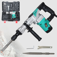 Digital Craft Concrete Breaker Machine 7kg 1600W Heavy Duty Demolition Hammer 2900 BPM Hex Point & Flat Chisel 360° Rotating Handle Durable Copper Motor for Breaking Hammer Drill(17 mm Chuck Size, 1600 W)