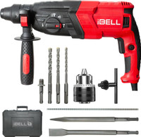 iBELL Rotary Hammer Drill RH26-26, 780W, Copper Armature, 900 RPM, Impact Energy 3 J, SDS Plus Rotary Hammer Drill(26 mm Chuck Size, 780 W)