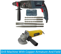 Sauran 26mm Hammer And 801 Grinder 26mm Rotary Hammer Drilling Machine (PWD48) Rotary Hammer Drill(26 mm Chuck Size, 700 W)