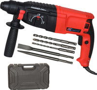 Digital Craft 1600W SDS Plus Rotary Hammer 26mm Heavy Duty Electric Drill Machine with 5 Functions, Anti-Vibration Handle, Bits, Chisels & Carry Case Rotary Hammer Drill(26 mm Chuck Size, 1600 W)
